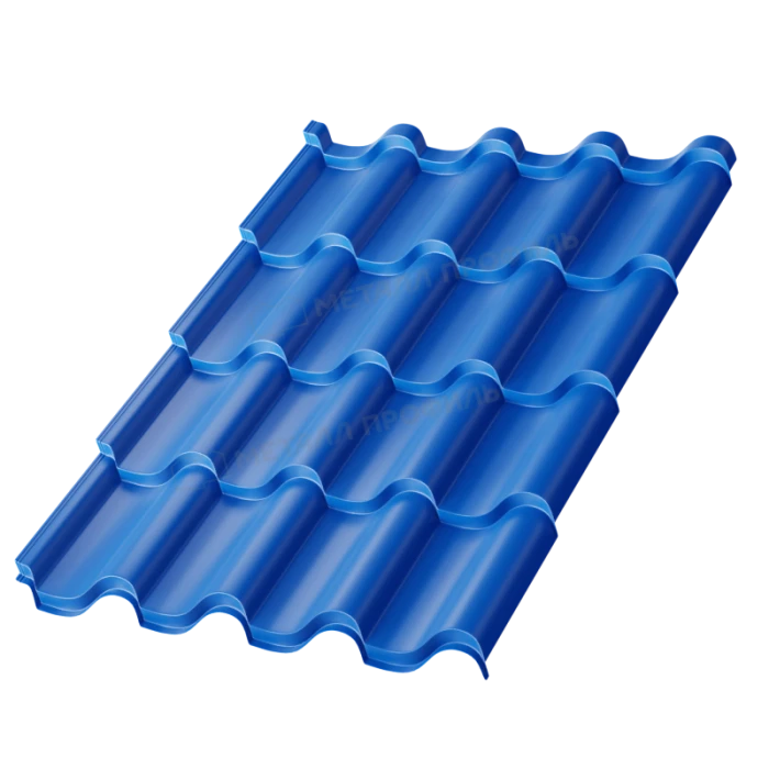 Металлочерепица Металл-Профиль Монтерроса-X 0,5 PURMAN® RAL 5005 Синий насыщенный